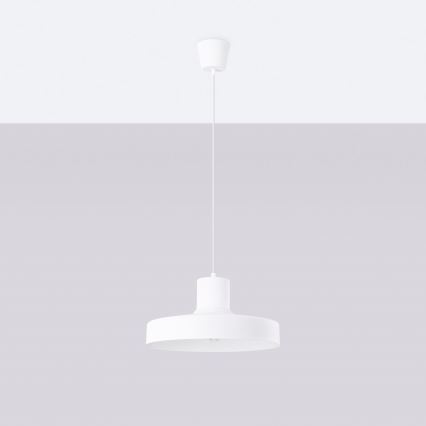 Chandelier on a string BILO 1xE27/15W/230V d. 35 cm white