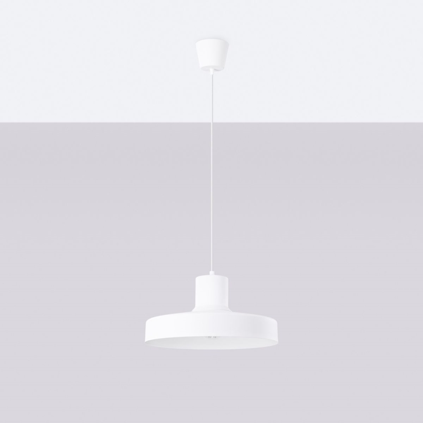 Chandelier on a string BILO 1xE27/15W/230V d. 35 cm white