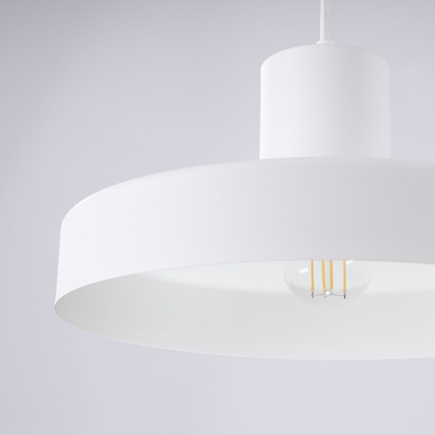 Chandelier on a string BILO 1xE27/15W/230V d. 35 cm white