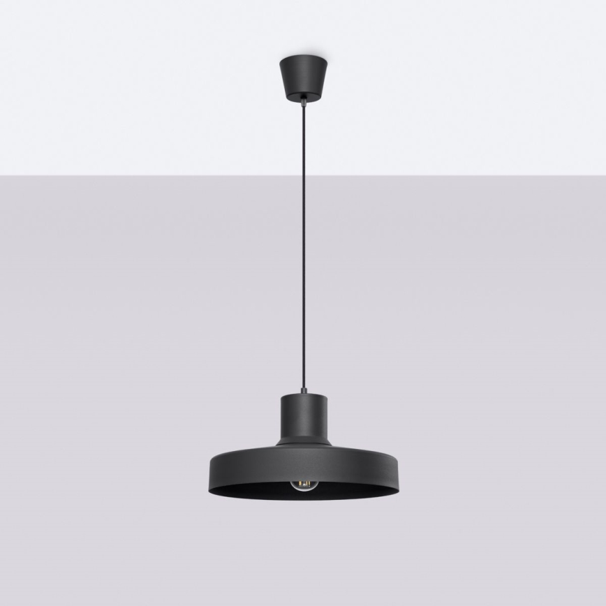 Chandelier on a string BILO 1xE27/15W/230V d. 35 cm black