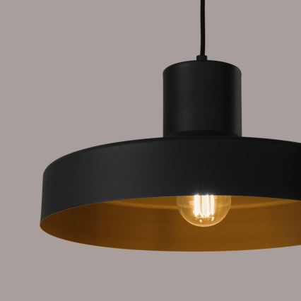 Chandelier on a string BILO 1xE27/15W/230V d. 35 cm black