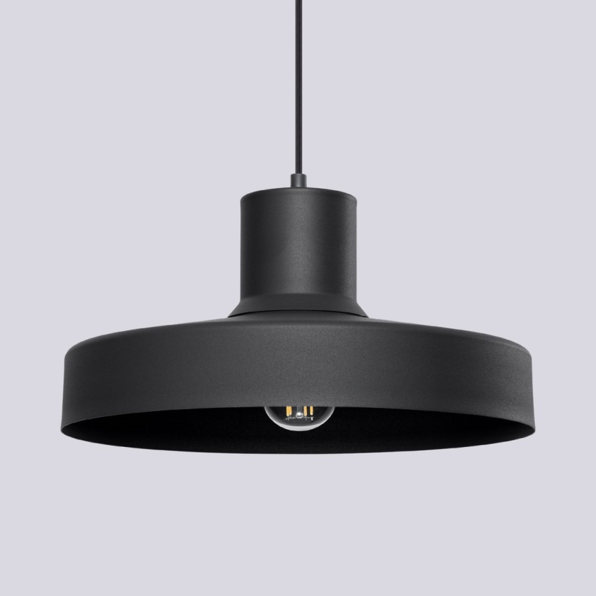 Chandelier on a string BILO 1xE27/15W/230V d. 35 cm black