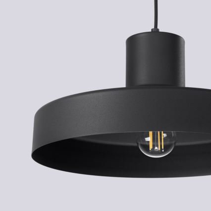 Chandelier on a string BILO 1xE27/15W/230V d. 35 cm black