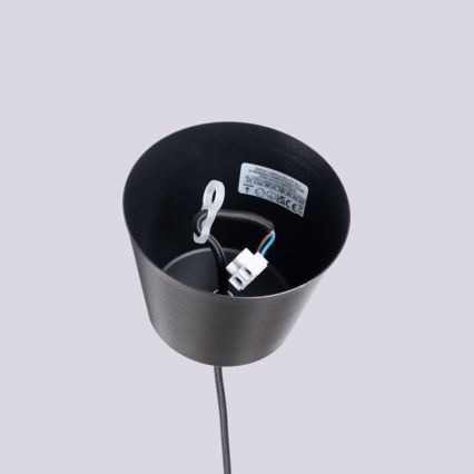 Chandelier on a string BILO 1xE27/15W/230V d. 35 cm black