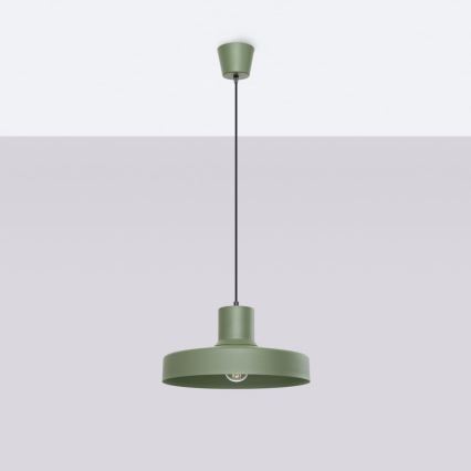 Chandelier on a string BILO 1xE27/15W/230V d. 35 cm green