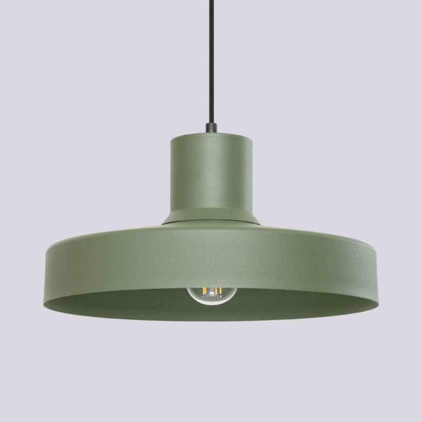 Chandelier on a string BILO 1xE27/15W/230V d. 35 cm green