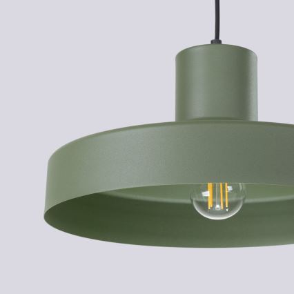 Chandelier on a string BILO 1xE27/15W/230V d. 35 cm green