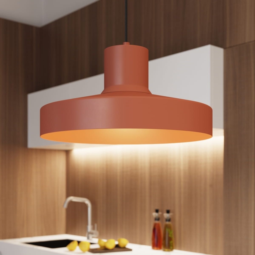 Chandelier on a string BILO 1xE27/15W/230V d. 35 cm orange