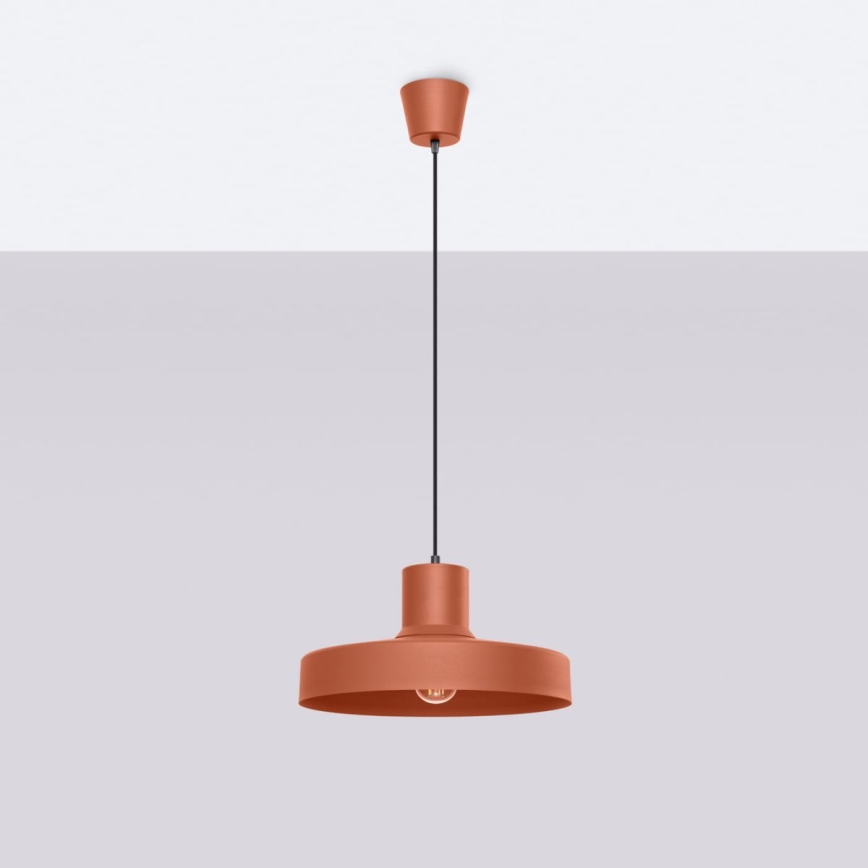 Chandelier on a string BILO 1xE27/15W/230V d. 35 cm orange