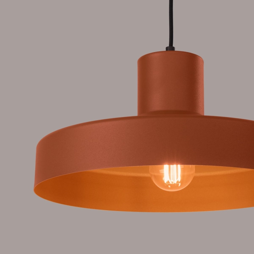 Chandelier on a string BILO 1xE27/15W/230V d. 35 cm orange