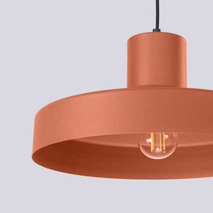 Chandelier on a string BILO 1xE27/15W/230V d. 35 cm orange