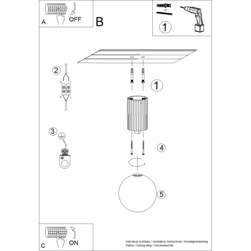 Bathroom ceiling light HALO 1xG9/8W/230V d. 12 cm IP44 white