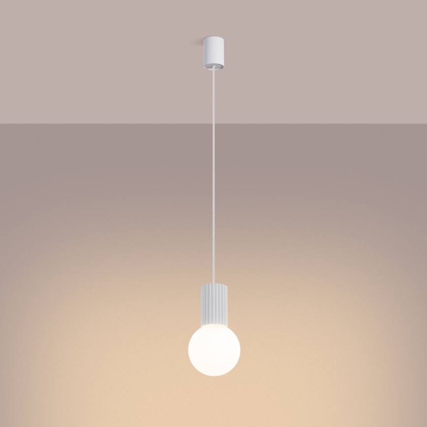 Chandelier on a string HALO 1xG9/8W/230V d. 12 cm white