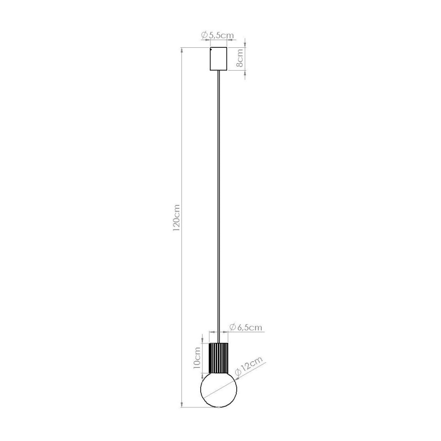 Chandelier on a string HALO 1xG9/8W/230V d. 12 cm white