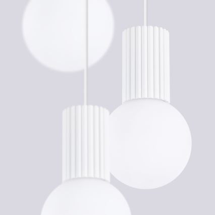 Chandelier on a string HALO 3xG9/8W/230V d. 25 cm white