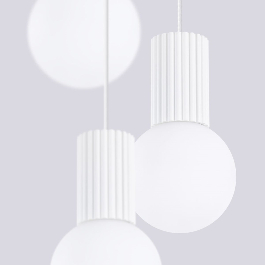 Chandelier on a string HALO 3xG9/8W/230V d. 25 cm white