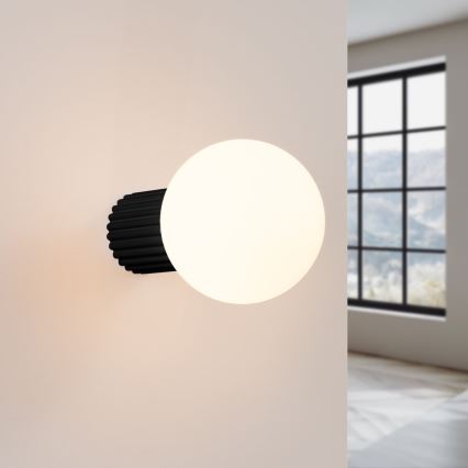 Bathroom wall light HALO 1xG9/8W/230V d. 12 cm IP44 black