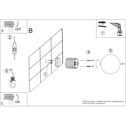 Bathroom wall light HALO 1xG9/8W/230V d. 12 cm IP44 black