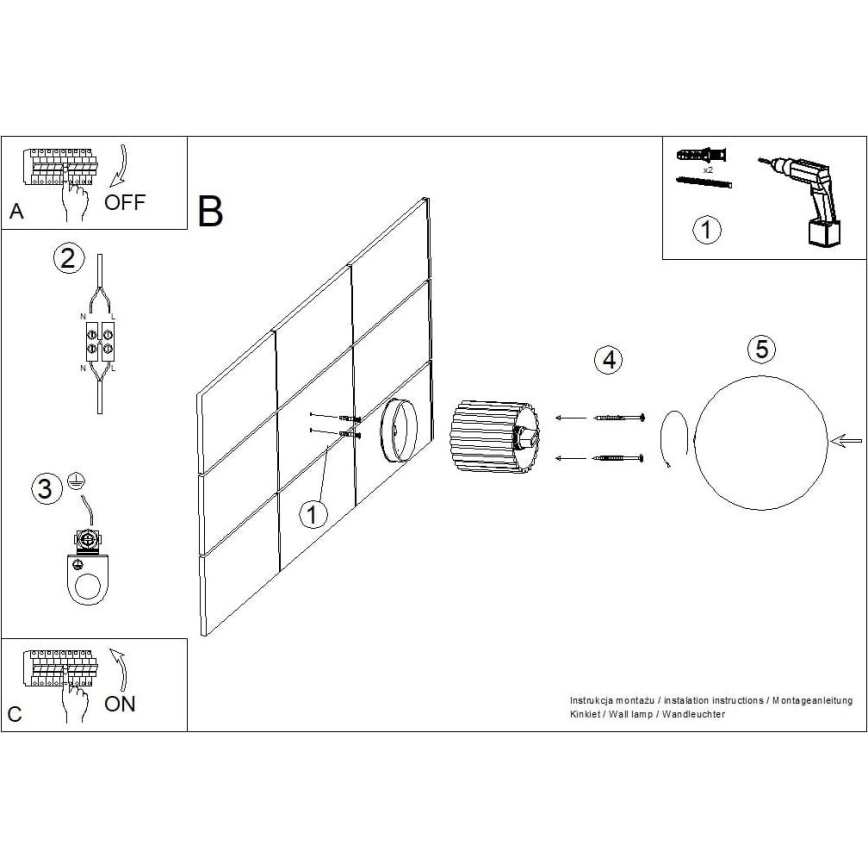 Bathroom wall light HALO 1xG9/8W/230V d. 12 cm IP44 black