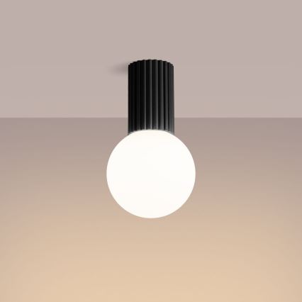 Bathroom ceiling light HALO 1xG9/8W/230V d. 12 cm IP44 black