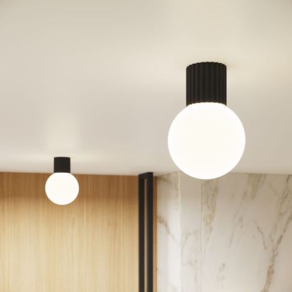 Bathroom ceiling light HALO 1xG9/8W/230V d. 12 cm IP44 black