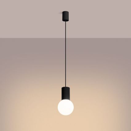 Chandelier on a string HALO 1xG9/8W/230V d. 12 cm black