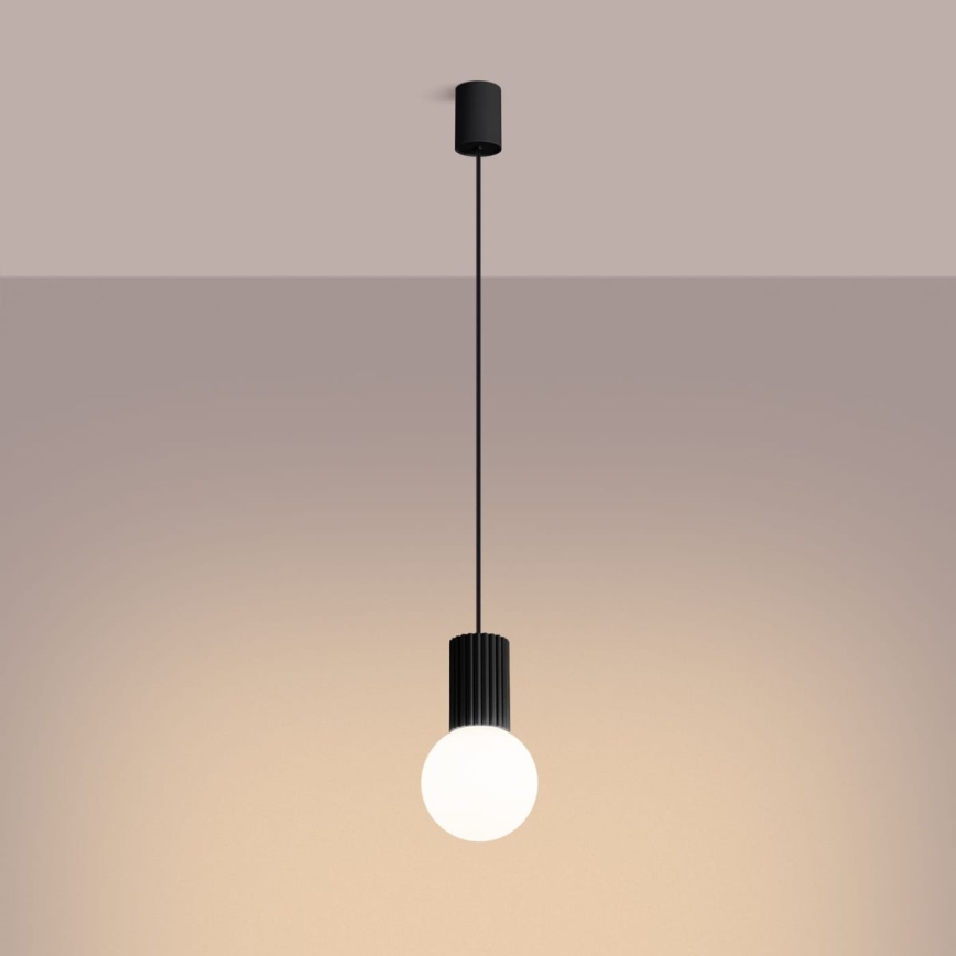 Chandelier on a string HALO 1xG9/8W/230V d. 12 cm black