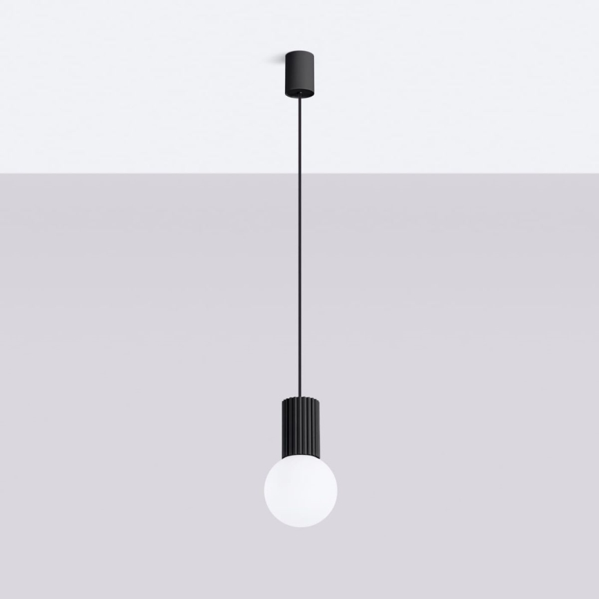 Chandelier on a string HALO 1xG9/8W/230V d. 12 cm black