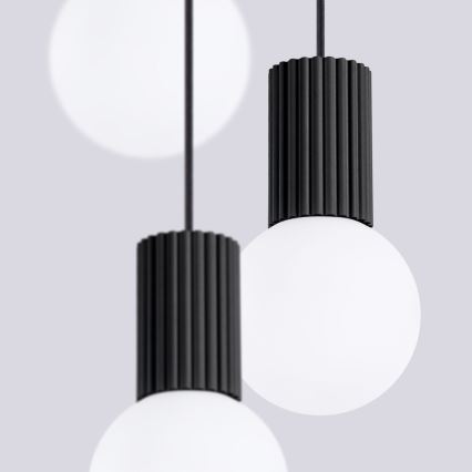 Chandelier on a string HALO 3xG9/8W/230V d. 25 cm black