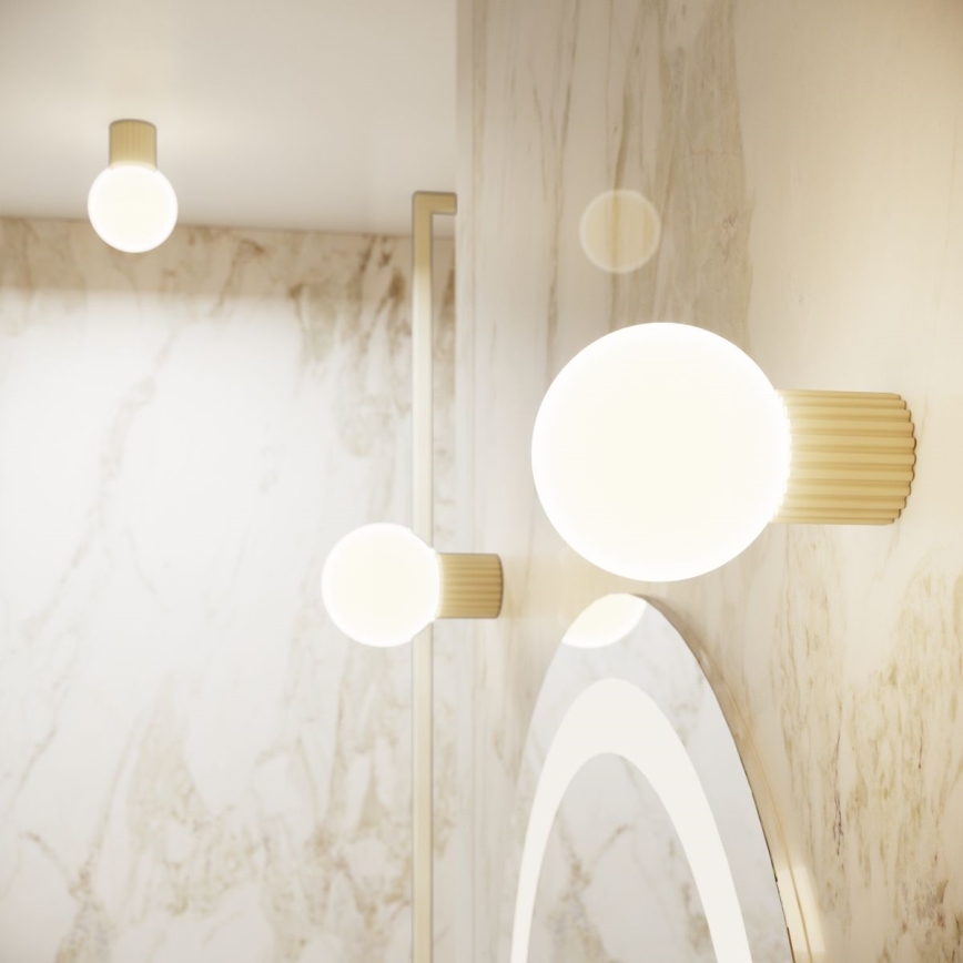 Bathroom wall light HALO 1xG9/8W/230V d. 12 cm IP44 creamy