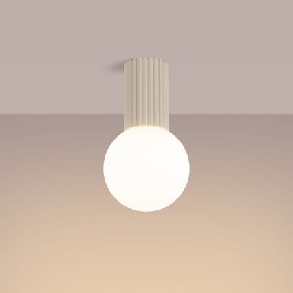 Bathroom ceiling light HALO 1xG9/8W/230V d. 12 cm IP44 creamy