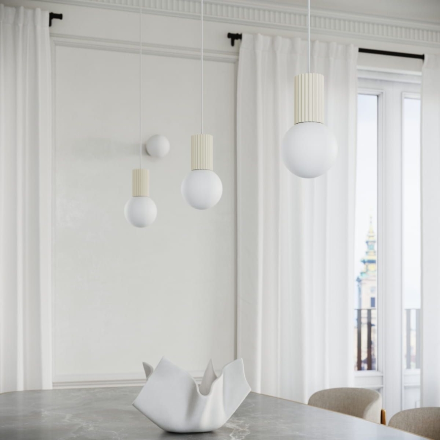 Chandelier on a string HALO 1xG9/8W/230V d. 12 cm creamy