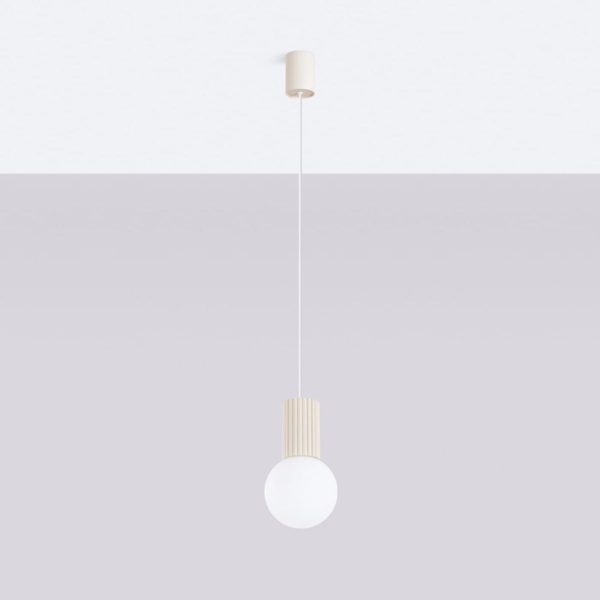 Chandelier on a string HALO 1xG9/8W/230V d. 12 cm creamy