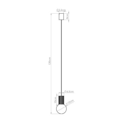 Chandelier on a string HALO 1xG9/8W/230V d. 12 cm creamy