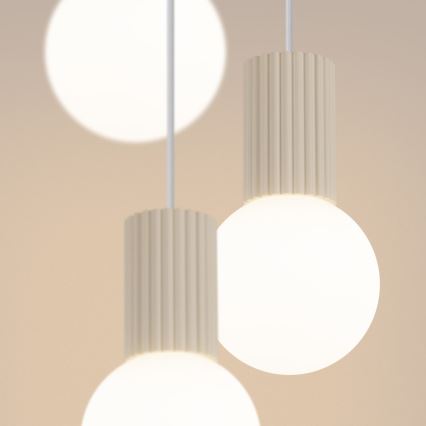 Chandelier on a string HALO 3xG9/8W/230V d. 25 cm creamy