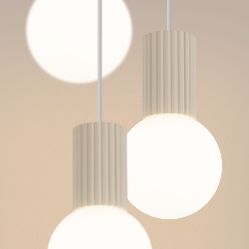 Chandelier on a string HALO 3xG9/8W/230V d. 25 cm creamy