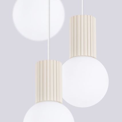 Chandelier on a string HALO 3xG9/8W/230V d. 25 cm creamy