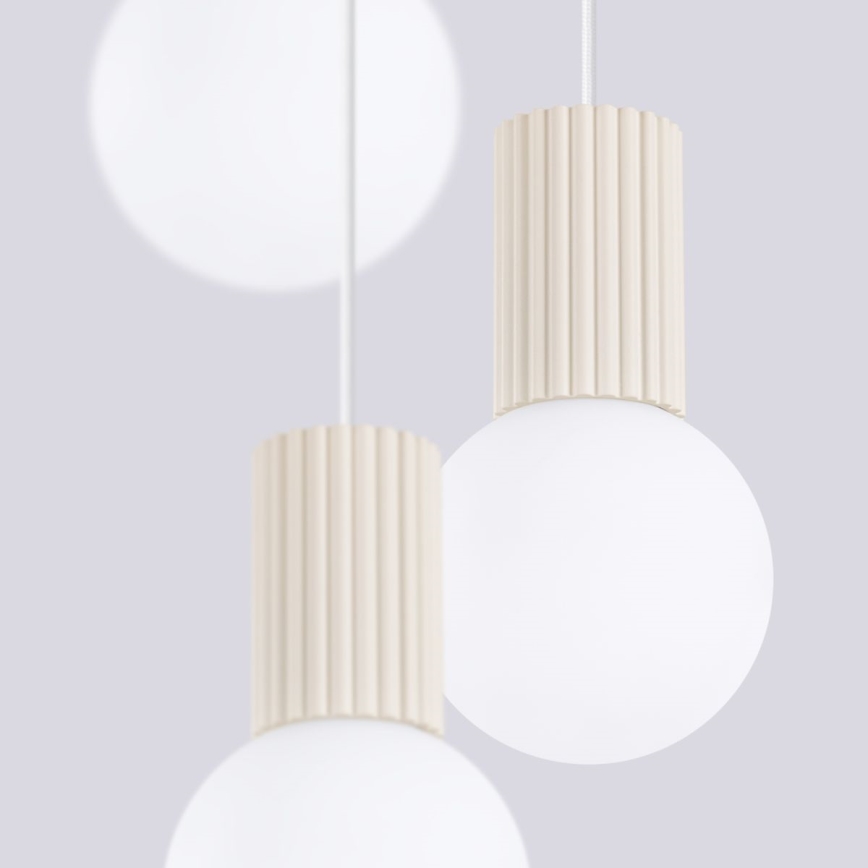 Chandelier on a string HALO 3xG9/8W/230V d. 25 cm creamy