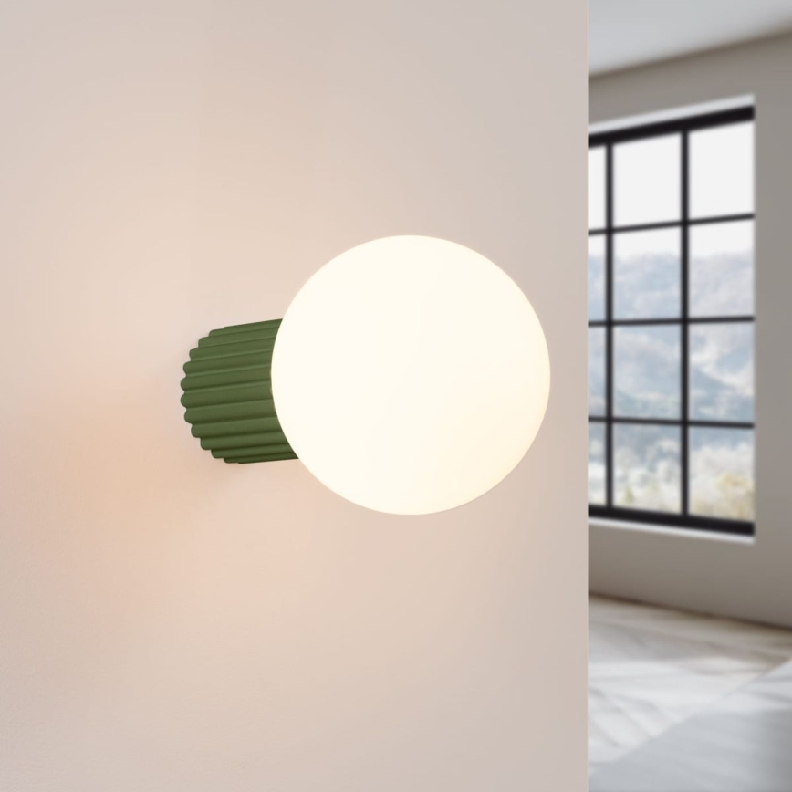 Bathroom wall light HALO 1xG9/8W/230V d. 12 cm IP44 green