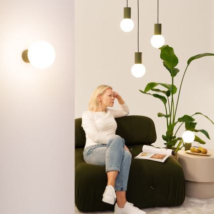 Bathroom wall light HALO 1xG9/8W/230V d. 12 cm IP44 green
