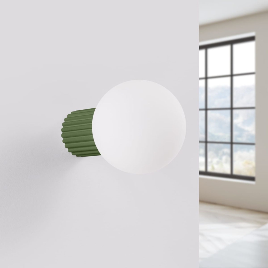 Bathroom wall light HALO 1xG9/8W/230V d. 12 cm IP44 green