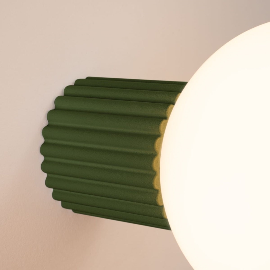 Bathroom wall light HALO 1xG9/8W/230V d. 12 cm IP44 green