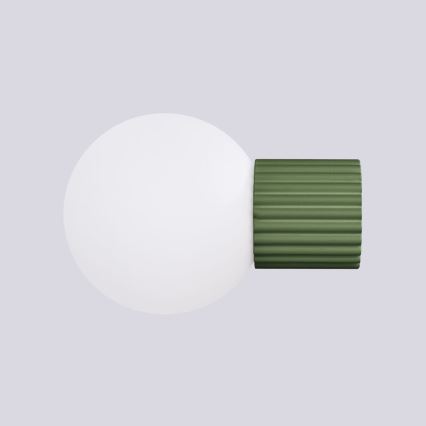 Bathroom wall light HALO 1xG9/8W/230V d. 12 cm IP44 green