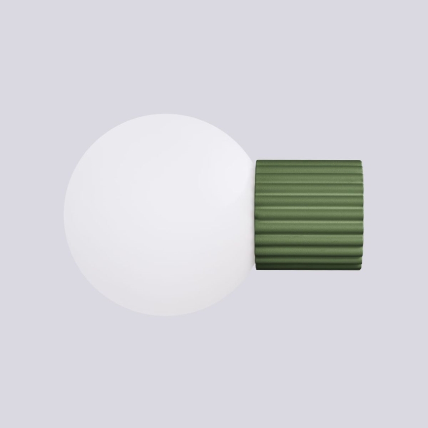 Bathroom wall light HALO 1xG9/8W/230V d. 12 cm IP44 green