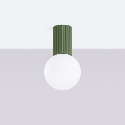 Bathroom ceiling light HALO 1xG9/8W/230V d. 12 cm IP44 green