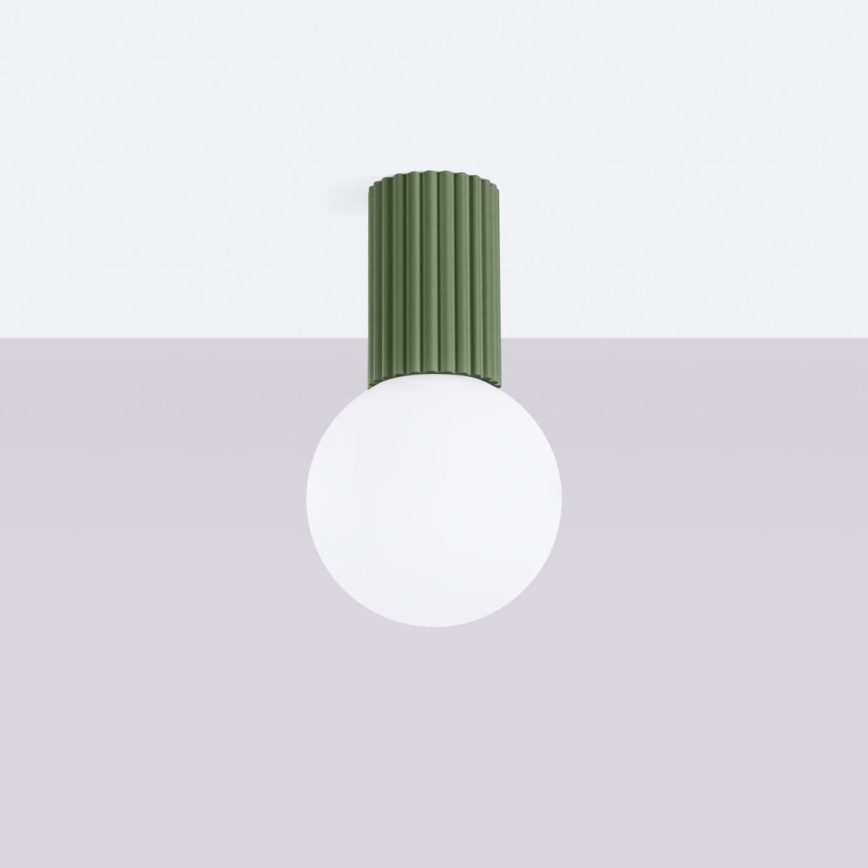 Bathroom ceiling light HALO 1xG9/8W/230V d. 12 cm IP44 green