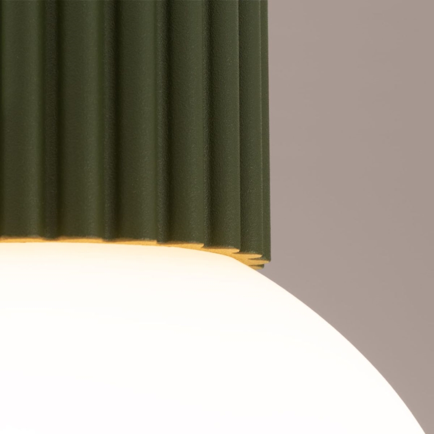 Bathroom ceiling light HALO 1xG9/8W/230V d. 12 cm IP44 green