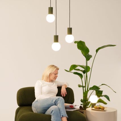 Chandelier on a string HALO 1xG9/8W/230V d. 12 cm green