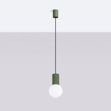 Chandelier on a string HALO 1xG9/8W/230V d. 12 cm green