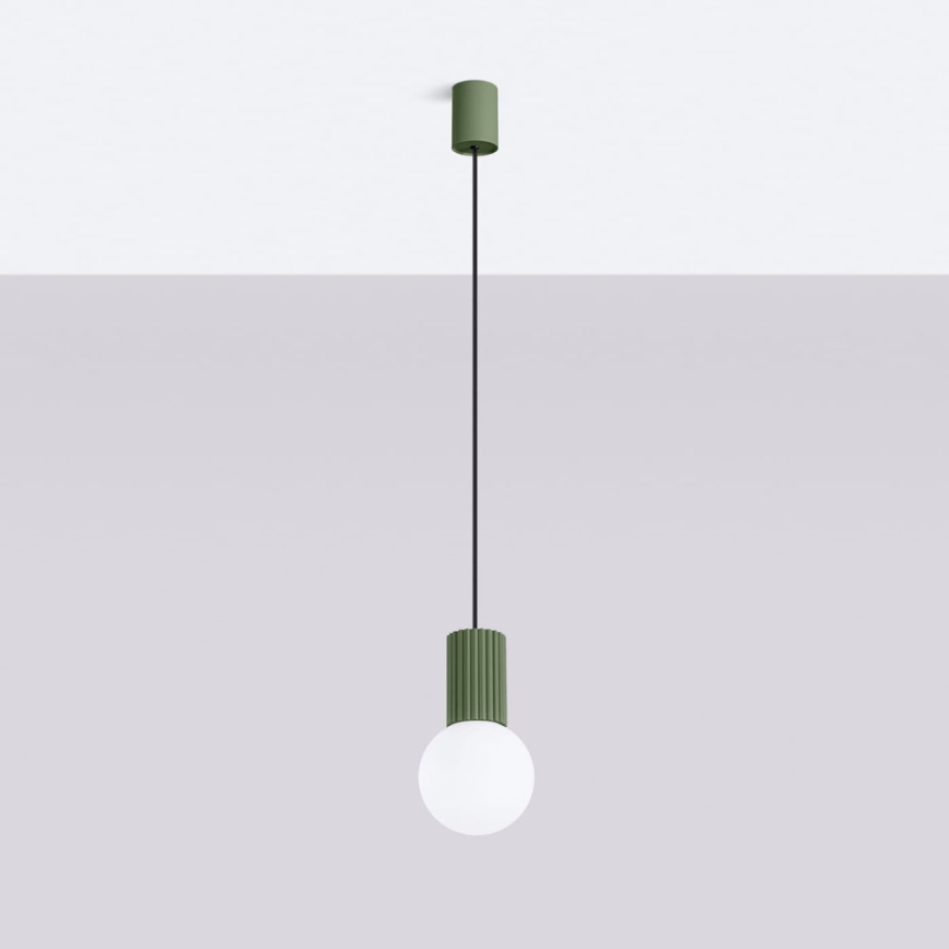 Chandelier on a string HALO 1xG9/8W/230V d. 12 cm green